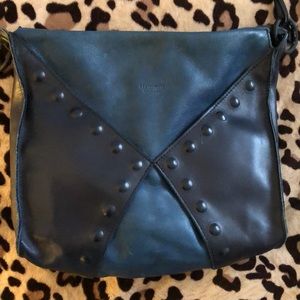 HAMMITT blue leather crossbody/shoulder bag.